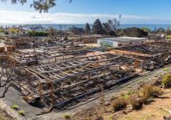 Flags lowered on anniversary of Palisades, Eaton fires